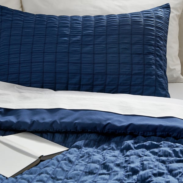 RÄVSTARR Comforter set, dark blue, Full/Queen
