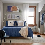 RÄVSTARR Comforter set, dark blue, Full/Queen