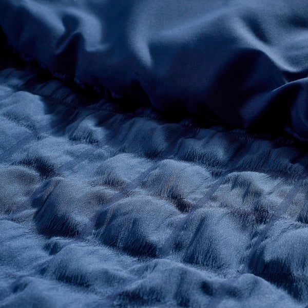RÄVSTARR Comforter set, dark blue, Full/Queen