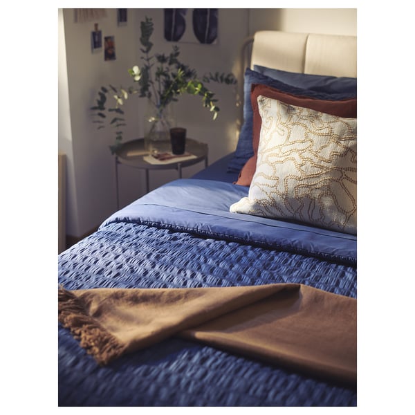 RÄVSTARR Comforter set, dark blue, Full/Queen