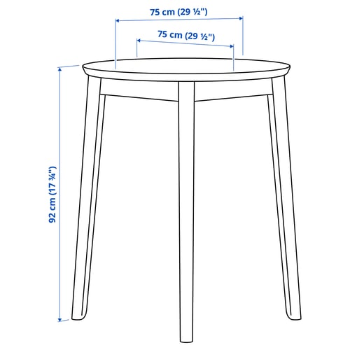 RÄVSTEN Table, counter height black, 29 1/2 "