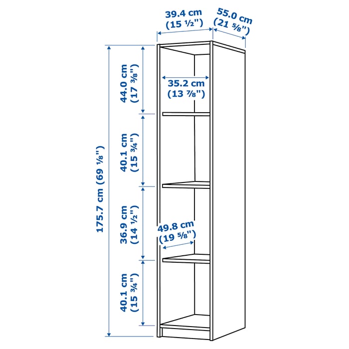 RAKKESTAD Open wardrobe, blackbrown, 153/8x691/4" IKEA
