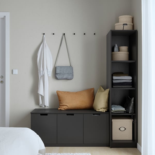 RAKKESTAD open wardrobe, blackbrown, 153/8x691/4" IKEA