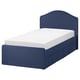 RAMNEFJÄLL Upholstered bed frame, Kilanda dark blue, Twin