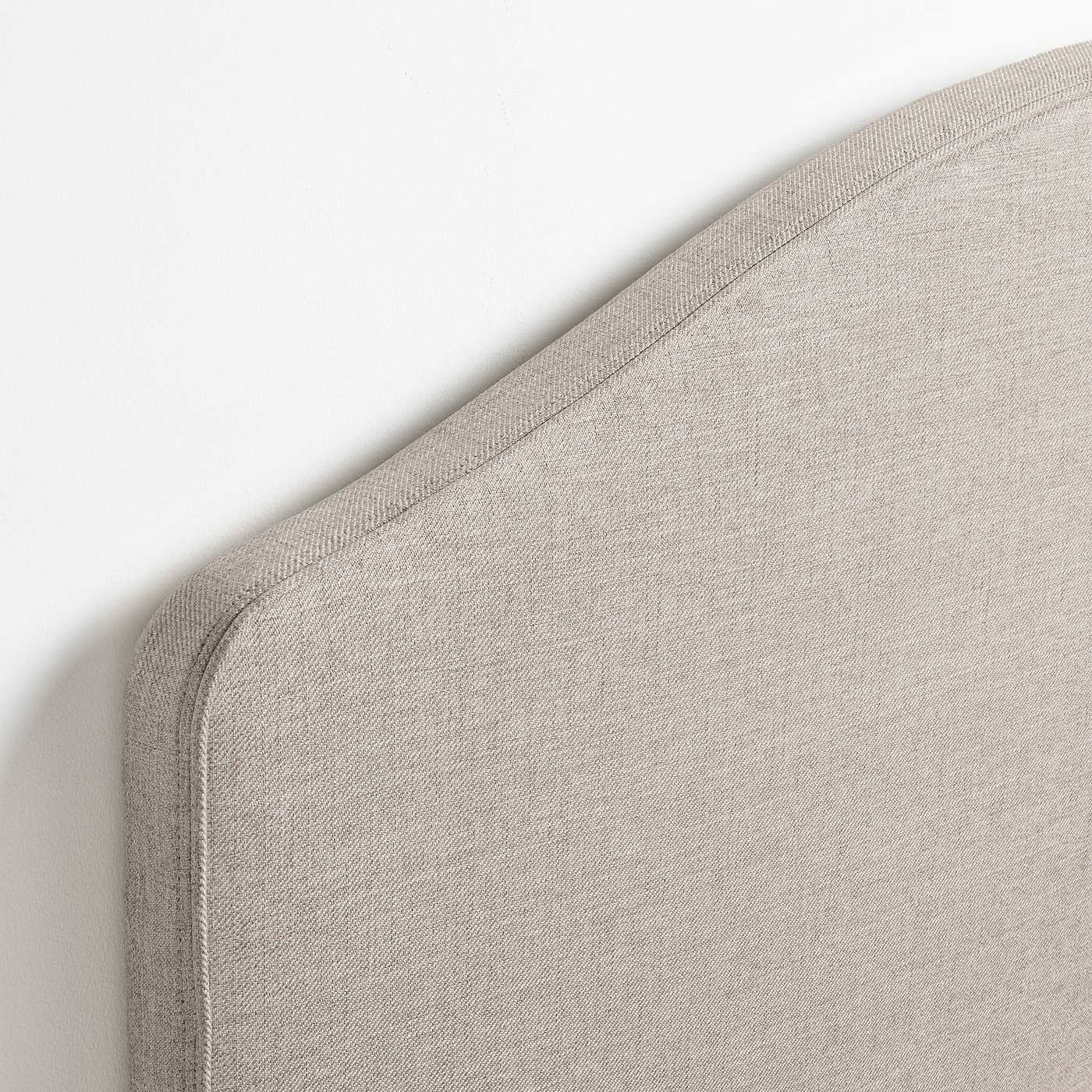 Upholstered bed frame, Kilanda light beige/Luröy, Queen