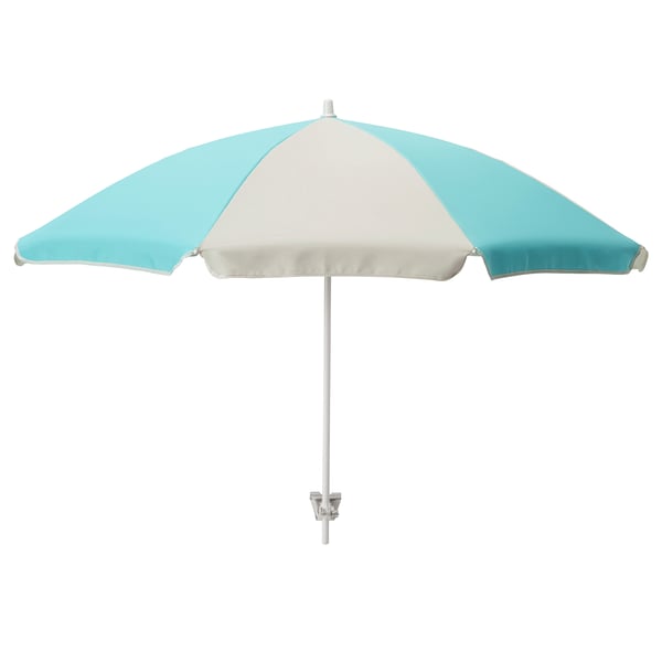 Ramso Umbrella Turquoise Light Beige Ikea