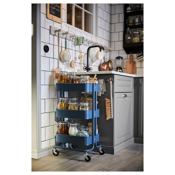 RÅSKOG Utility cart dark blue IKEA