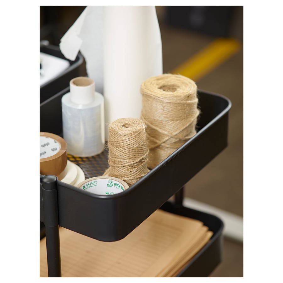 RÅSKOG utility cart, black, 133/4x173/4x303/4" IKEA