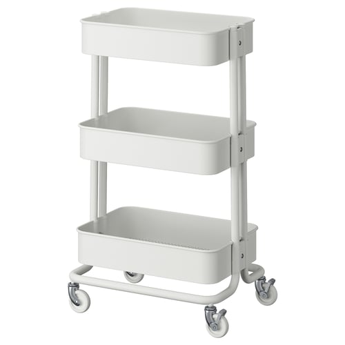 RÅSKOG Utility cart - white 13 3/4x17 3/4x30 3/8 "