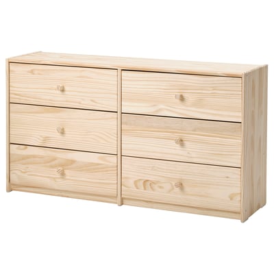 RAST 6-drawer dresser, pine, 48 7/8x26 3/4 "