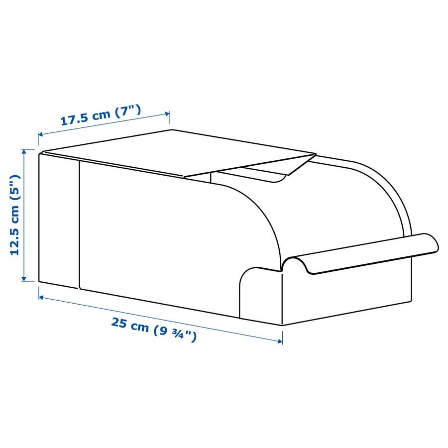 REJSA Box, graygreen/metal, 7x9 ¾x5" IKEA