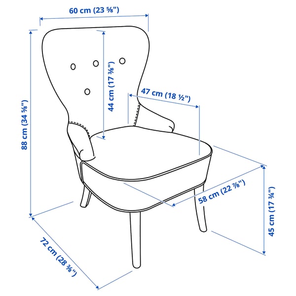 REMSTA Armchair, Hakebo gray - IKEA