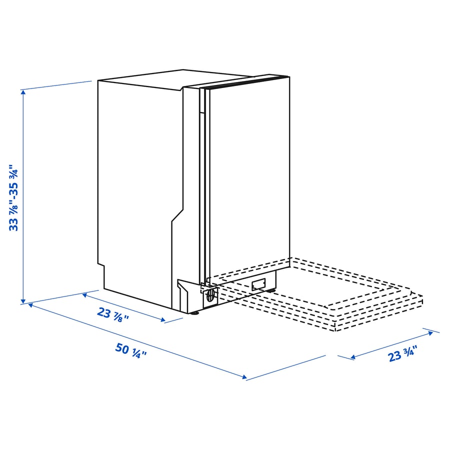 RENGJORD Builtin dishwasher, 24" IKEA