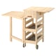 RESARÖ mobile drop-leaf table w storage, pine - IKEA
