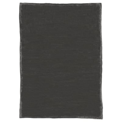 Soft grey fleece blanket, recycled polyester, rectangular shape, two-tone design.