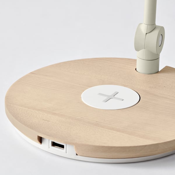 Riggad Led Work Lamp W Wireless Charging White Ikea