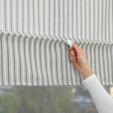 RINGBLOMMA Roman blind, white/green/stripe, 48x63 "