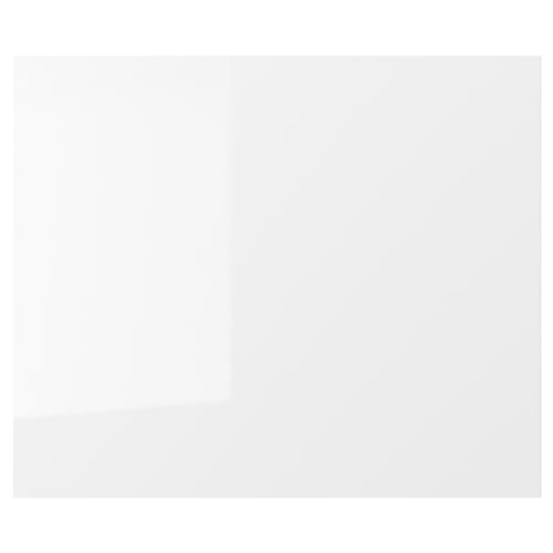 White glossy RINGHULT kitchen cabinet with sleek, modern design.