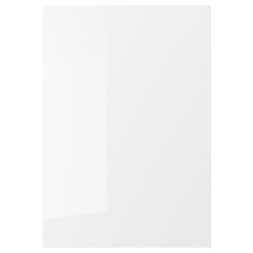 White RINGHULT kitchen cabinet with glossy, sleek design and durable surface.
