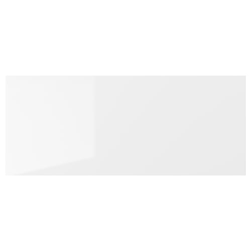 RINGHULT white glossy kitchen drawer, sleek modern design, durable and easy to clean.