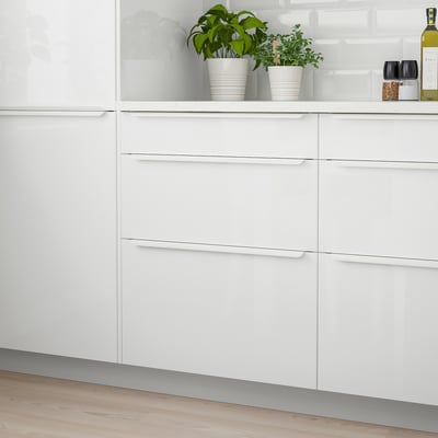 RINGHULT Drawer front, high gloss white, 30x15 "