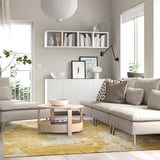 RINGKLOCKA Rug, low pile, yellow/off-white, 7 ' 10 "x9 ' 10 "