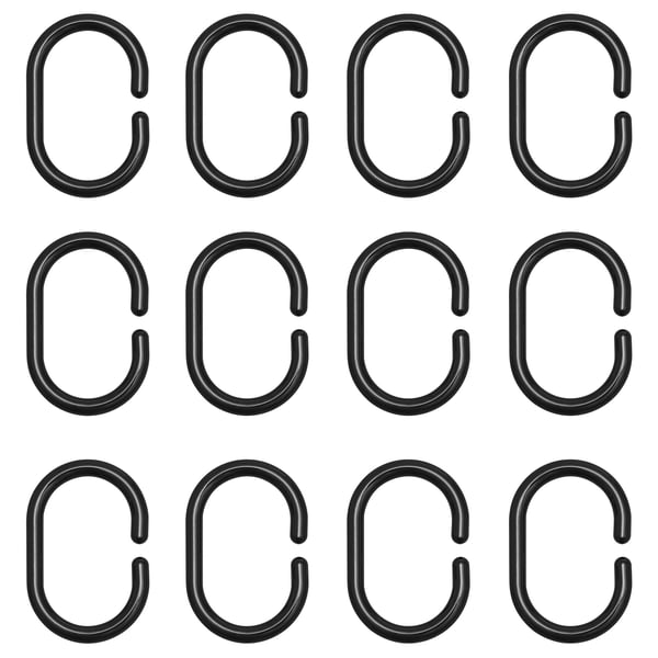 RINGSJÖN Shower curtain rings, black IKEA