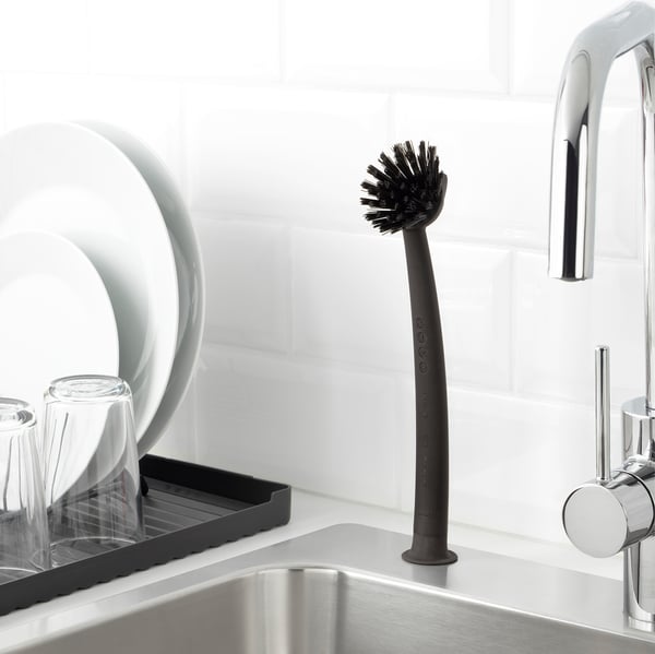 RINNIG Dish brush, gray - IKEA