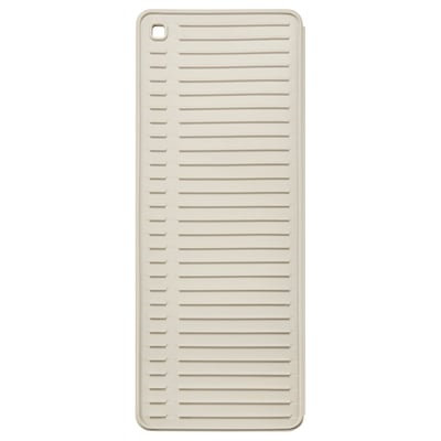 RINNIG white drying mat, thermoplastic elastomer, rectangular, grooved, kitchen tool.