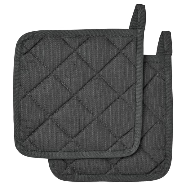 RINNIG Pot holder, gray, 8x8 "