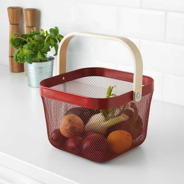 Risatorp Basket Red Ikea