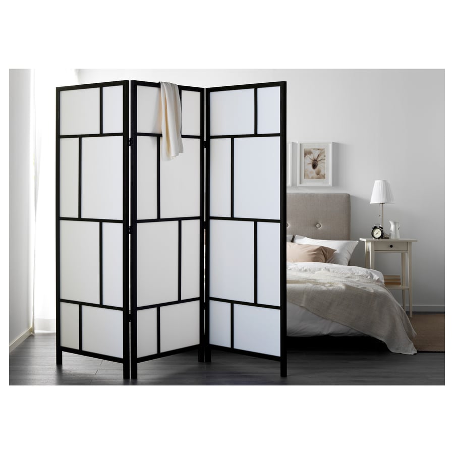 RISÖR room divider, white/black, 85x727/8" IKEA