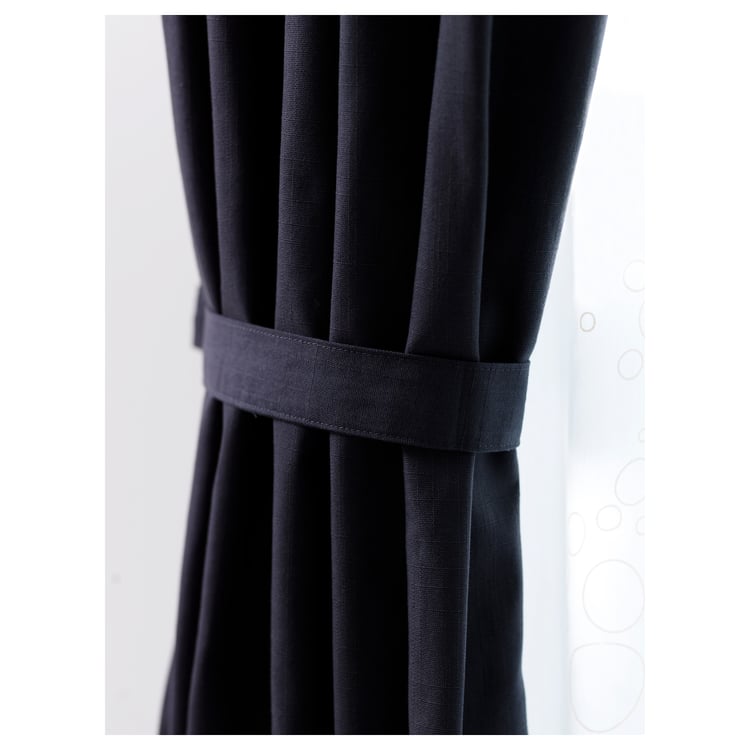 RITVA curtains with tiebacks, 1 pair, gray, 57x98" IKEA