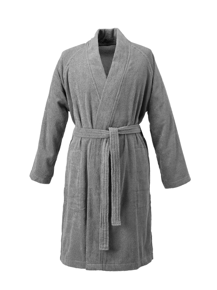 ROCKÅN Bathrobe, gray, S/M IKEA