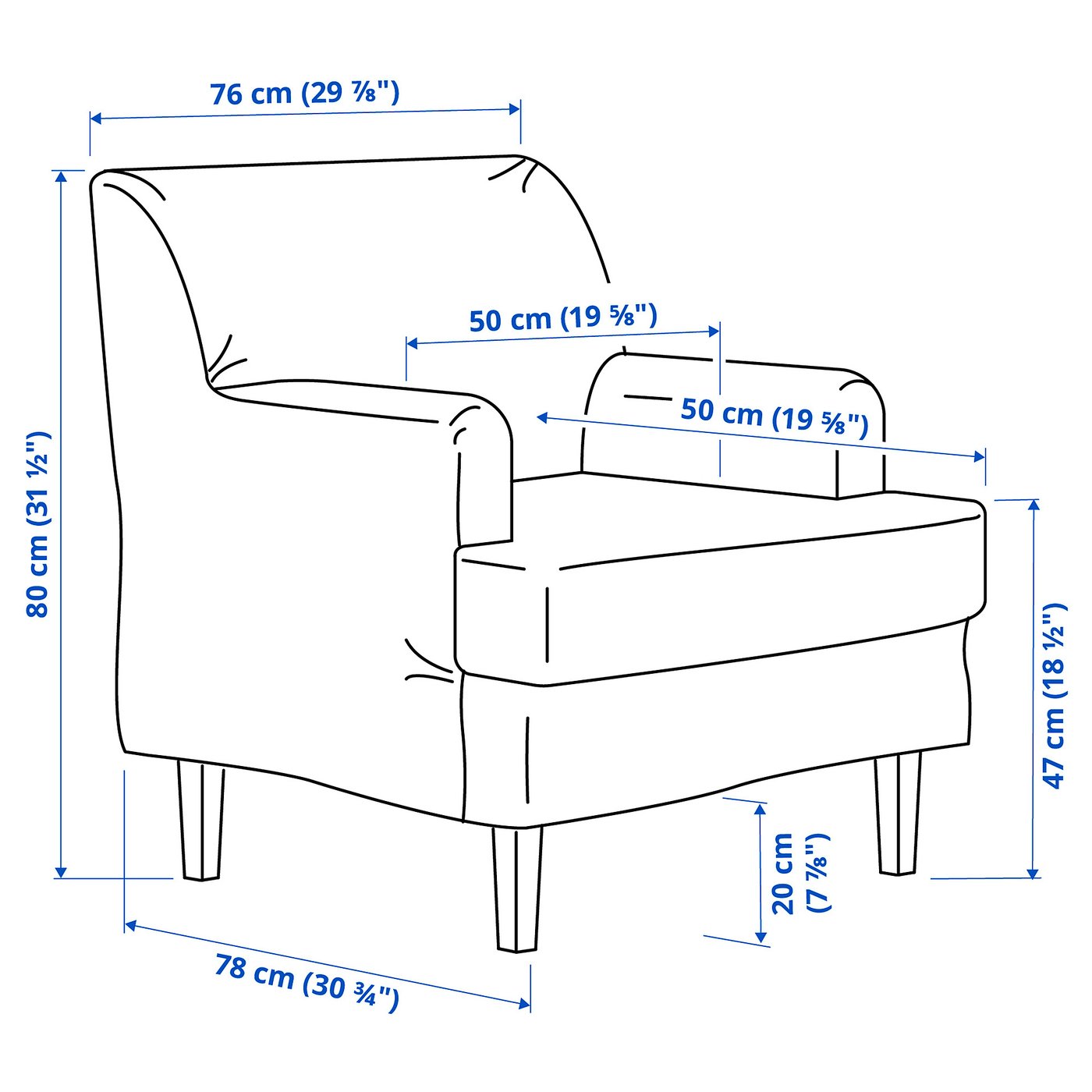 IKEA ロックショーン　ROCKSJÖN ROCKSJÖN armchair, Blekinge white - IKEA