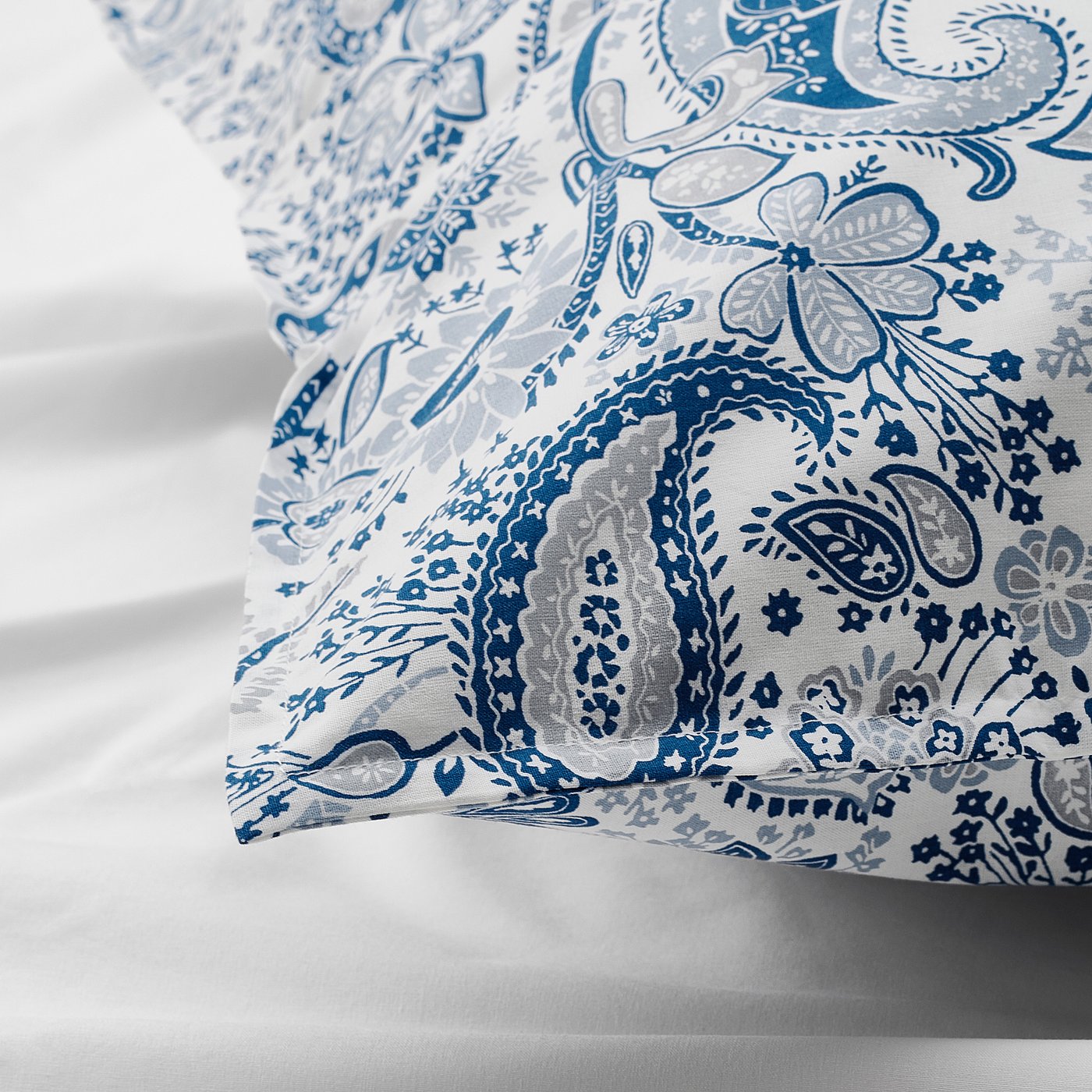 Pillowcase, blue/white 2