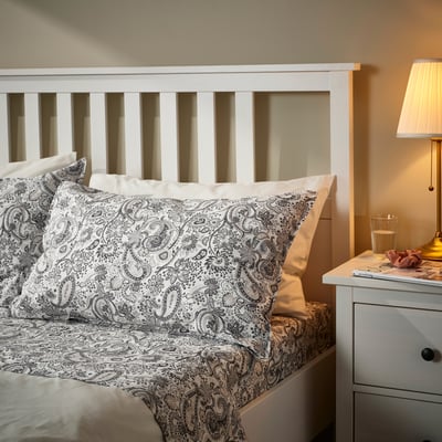 RODGERSIA Sheet set, gray/white, Queen