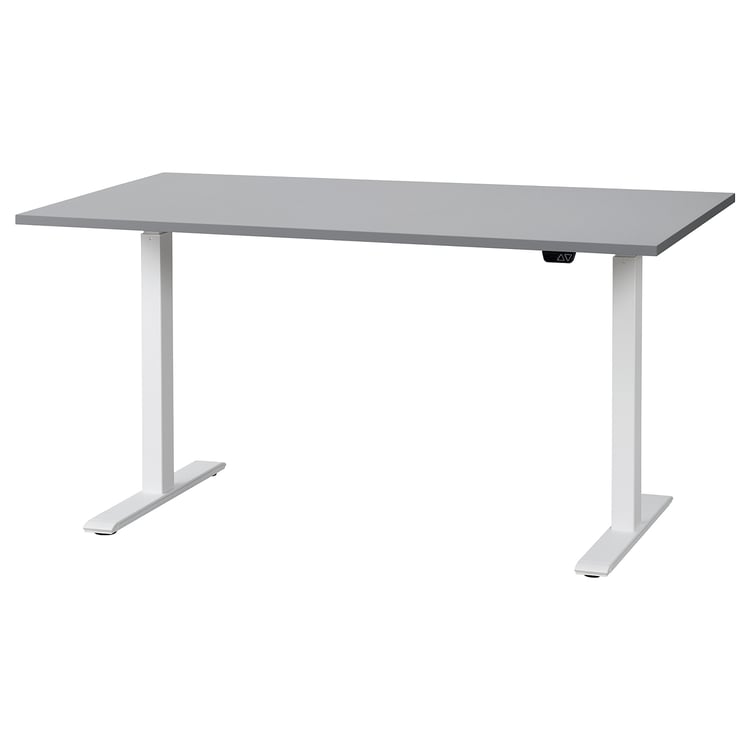 RODULF desk sit/stand, gray/white, 551/8x311/2" IKEA