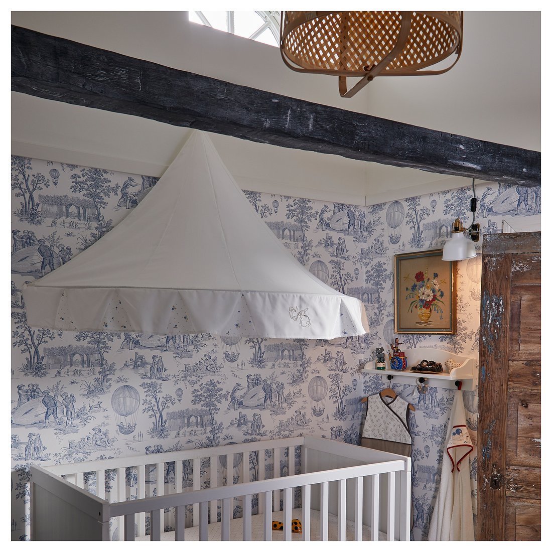 RÖDHAKE Bed canopy, rabbit pattern IKEA