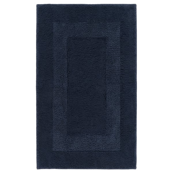 RÖDVATTEN bath mat, dark blue, 20x31" IKEA