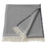 RÖNNBÄRSMAL Throw, gray/white, 51x67 "
