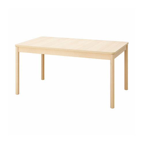 Wooden dining table RÖNNINGE with natural finish.