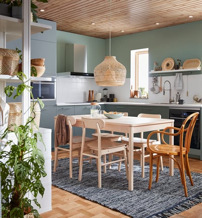 RÖNNINGE Extendable table, birch, 61/82 5/8x35 3/8x29 1/2 "