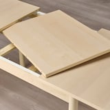 RÖNNINGE / KARLPETTER Table and 4 chairs, birch/Gunnared light green white, 46 1/2/68 1/8 "