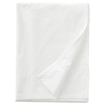 RÖNNVECKMAL Flat sheet, white, Queen