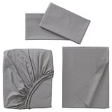 RÖNNVECKMAL Sheet set, gray, Queen