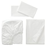 RÖNNVECKMAL Sheet set, white, Queen