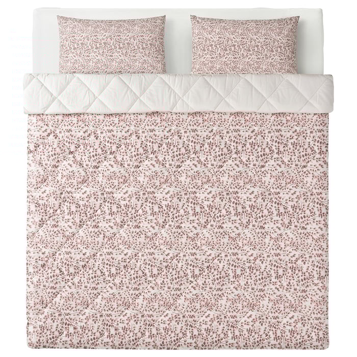ROSENIBERIS comforter and pillowcase(s), pink floral pattern, Full