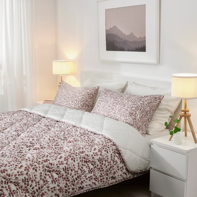 ROSENIBERIS comforter and pillowcase(s), pink floral pattern, Full