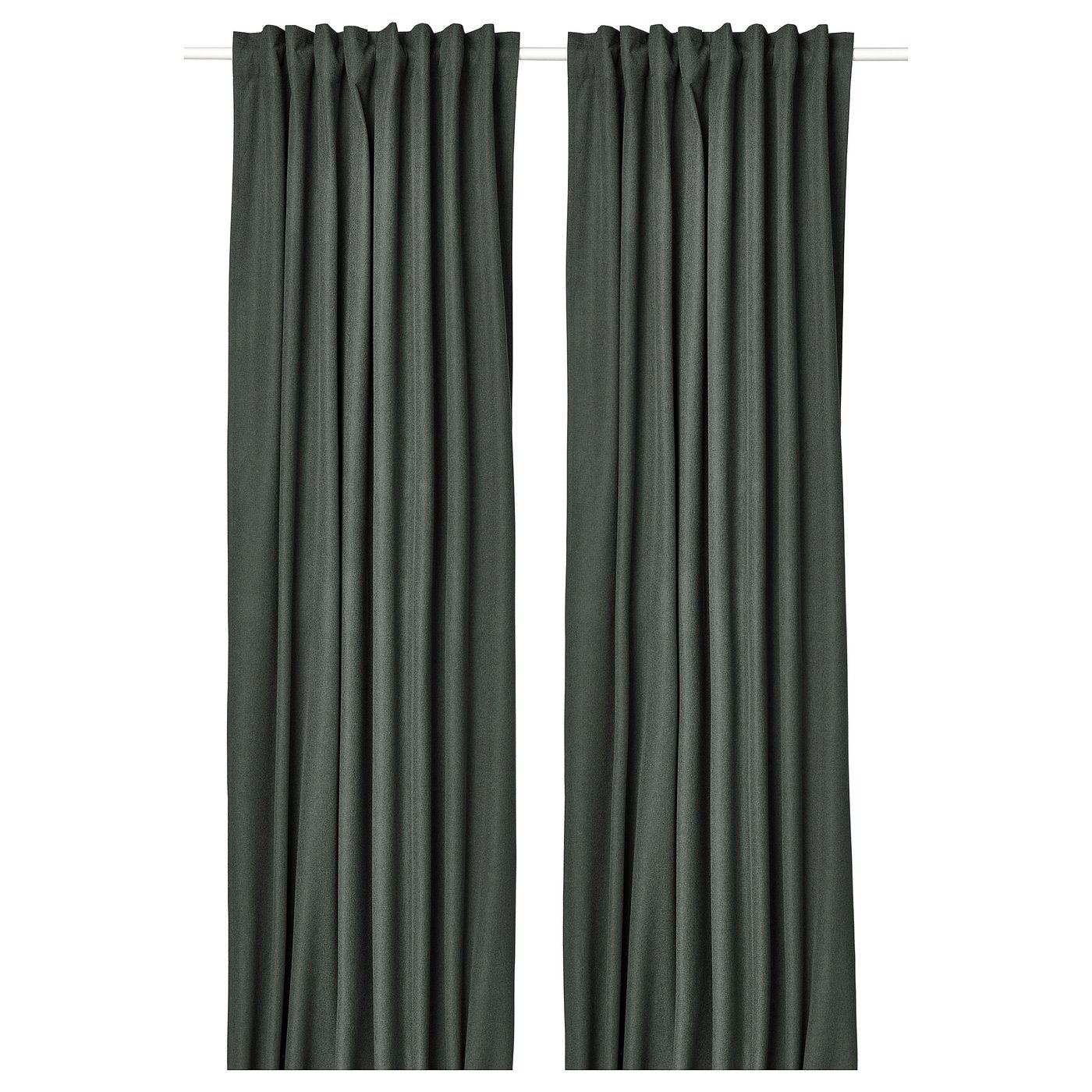 ROSENMANDEL black-out curtains, 1 pair, gray/with heading tape, 53x84\, image size:1400x1400